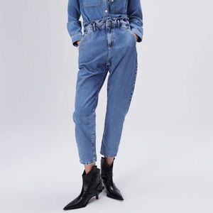 NWOT Zara Paperbag Jeans